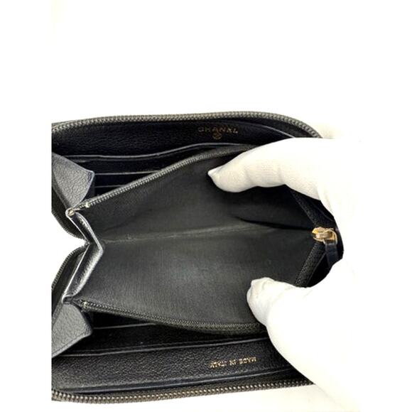 Chanel Bifold Long Wallet*Camellia Embossed in Gold*CC interlocking*Awesome - Picture 14 of 16